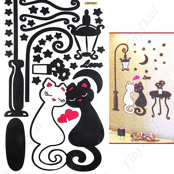 Adesivo de Parede - Casal de Gatinhos